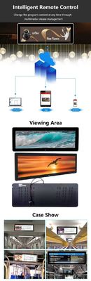 เครื่องโฆษณาชนิดสตาร์ติดผนัง 19 นิ้ว 1920x360 แอนดรอยด์แท็บเล็ต
