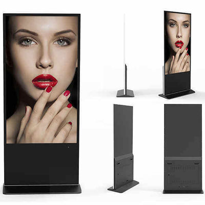 75 นิ้ว สูง AD Kiosk LCD โปรแกรมโฆษณาจอสัมผัส Android โตเตมพื้นยืน