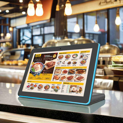 RK3399 โปรเซสเซอร์ แท็บเล็ตร้านอาหารขนาด 10.1 นิ้ว พร้อม POE NFC กล้อง 5MP ระบบ Android