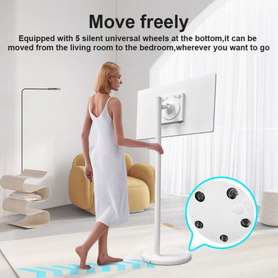 24 นิ้ว RK3566 NFC Stand By Me TV ภายใน Android 12 โฆษณา หลักสัญลักษณ์ พกพา ชั้นยืน Smart TV