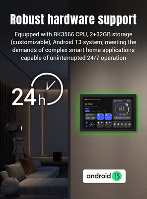 15.6 นิ้ว RK3399 แท็บเล็ต Android ติดผนัง เหมาะสําหรับการควบคุมหน้าจอบ้านที่สมาร์ท