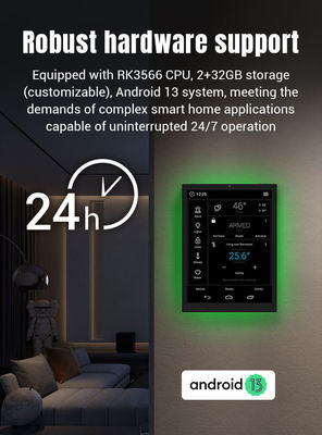 9.7 นิ้ว แอนดรอยด์ 13 อัตโนมัติ แท็บเล็ต All-in-one RK3566 Smart Home Control Screen