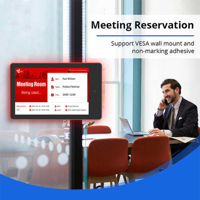 10.1 นิ้ว ห้องประชุม แอนดรอยด์ แท็บเล็ต RK3399 NFC POE Meeting Room Scheduler แท็บเล็ต PC พร้อมไฟ LED