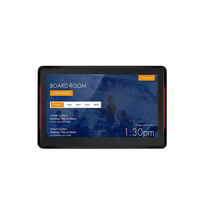 10.1Inch RK3399 2+16GB แท็บเล็ตห้องประชุมติดผนัง NFC POE ระบบจองห้องประชุมด้วยแสงทั้งสองข้าง