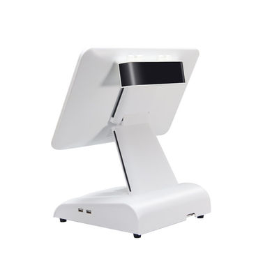 15 นิ้ว N2840 เครื่อง POS Desktop ร้านอาหาร POS Terminal 2+32GB ระบบ POS ทั้งหมดในระบบเดียว พร้อมหน้าจอลูกค้า