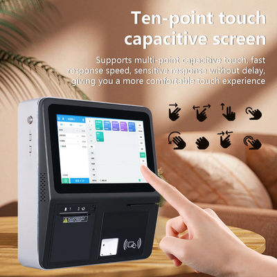 11.6 นิ้ว ระบบปลายทางจุดขาย ขายปลายทาง NFC Card Reader All in One POS System พร้อมเครื่องพิมพ์ขนาด 58 มม.