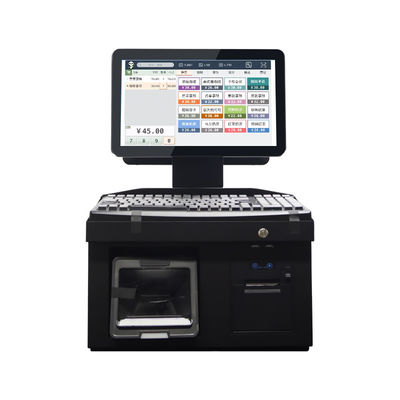 14 นิ้ว Dual Touch Screen Win7 Pos เครื่องจองเงิน i3 Cpu 4+64GB เครื่องจอง POS Desktop พร้อมเครื่องพิมพ์ คีย์บอร์ด สแกนเนอร์