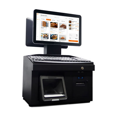14 นิ้ว Dual Touch Screen Win7 Pos เครื่องจองเงิน i3 Cpu 4+64GB เครื่องจอง POS Desktop พร้อมเครื่องพิมพ์ คีย์บอร์ด สแกนเนอร์