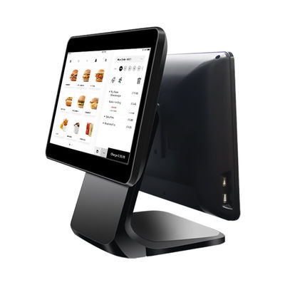 ระบบ POS หน้าจอสัมผัสคู่ขนาด 13.3/15.6 นิ้ว ระบบ Win I3 POS เทอร์มินัลสำหรับร้านค้าปลีก พร้อมฐานพับได้