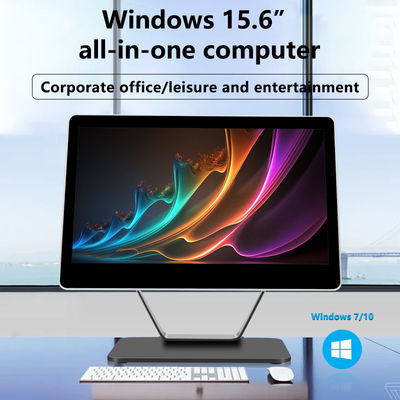 จอ LCD ขนาด 15.6 นิ้ว หน้าจอสัมผัสแบบ Capacitive POS Terminal Win7/8/10 เครื่องบันทึกเงินสดระบบ All-in-One สำหรับอุตสาหกรรมบริการ