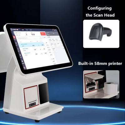 ระบบปฏิบัติการ Android 15.6 นิ้ว Dual Touch Screen POS Device สําหรับ Epos Billing และ Cash Register ทั้งหมดในตัวเดียว