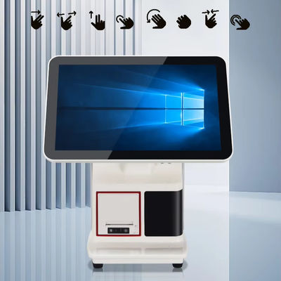 ระบบปฏิบัติการ Android 15.6 นิ้ว Dual Touch Screen POS Device สําหรับ Epos Billing และ Cash Register ทั้งหมดในตัวเดียว