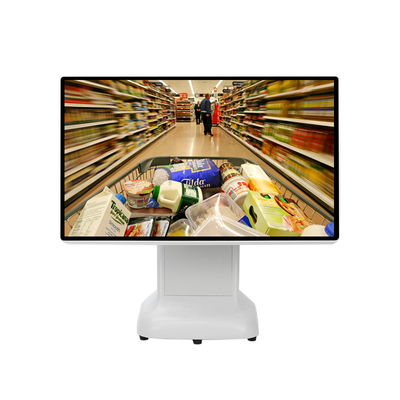 เครื่อง POS แคชเชียร์ Win ดีไซน์พลาสติกสไตล์เรียบง่าย และหน้าจอคู่ขนาด 15.6 นิ้ว แบบ All-in-One สำหรับ Win