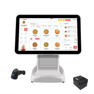 เครื่องแคชเชียร์สินค้า เทอร์มินอล 15.6 นิ้ว Android POS All in One มินิแคชเชียร์ซูเปอร์มาร์เก็ต พร้อมเอาต์พุตเครื่องพิมพ์สี