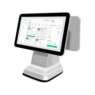 เครื่องแคชเชียร์สินค้า เทอร์มินอล 15.6 นิ้ว Android POS All in One มินิแคชเชียร์ซูเปอร์มาร์เก็ต พร้อมเอาต์พุตเครื่องพิมพ์สี