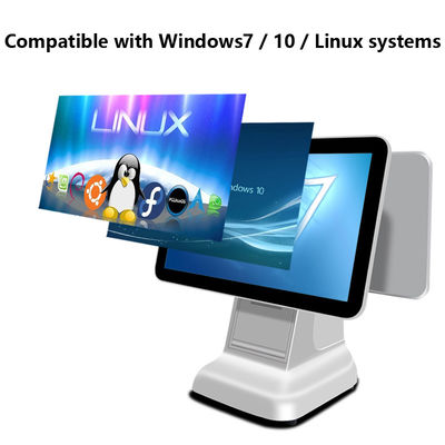 เครื่องแคชเชียร์สินค้า เทอร์มินอล 15.6 นิ้ว Android POS All in One มินิแคชเชียร์ซูเปอร์มาร์เก็ต พร้อมเอาต์พุตเครื่องพิมพ์สี