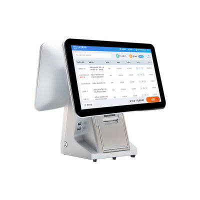 Win7/10 Android รองรับ 15.6 นิ้ว ดับเบิลสกรีน POS System Monitor ทนทาน IPS ทัชมอนิเตอร์ สําหรับร้านอาหารซูเปอร์มาร์เก็ต