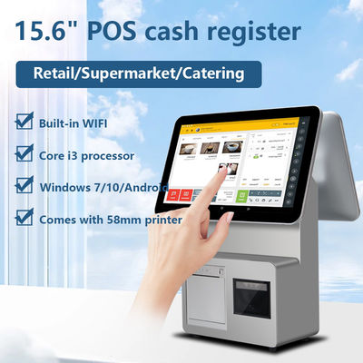 i3/i5/i7 CPU หน้าจอคู่ดิจิตอลขนาด 15.6 นิ้ว 11.6 นิ้ว POS Terminal Win7/10 Android ระบบ POS ร้านอาหารพร้อมฟังก์ชัน SDK