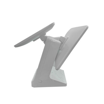 ร้านอาหารสั่งซื้อ เครื่อง POS แอนดรอยด์ พร้อมจอคู่ 15.6 นิ้ว และ CPU Intel Celeron J1900