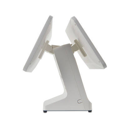 ร้านอาหารสั่งซื้อ เครื่อง POS แอนดรอยด์ พร้อมจอคู่ 15.6 นิ้ว และ CPU Intel Celeron J1900