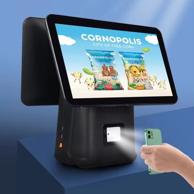 เครื่อง POS สำหรับร้านค้า หน้าจอ 15.6 นิ้ว Android POS Terminal พร้อมเครื่องสแกนและเครื่องพิมพ์ RAM 4GB DDR4 ความจุฮาร์ดดิสก์ 64GB