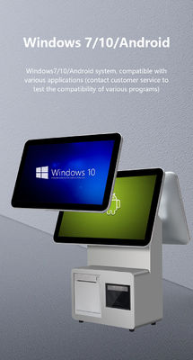 เครื่องแคชเชียร์ POS จอคู่ 15.6 นิ้ว โปรเซสเซอร์ I3 RAM 4+64GB ระบบ POS สำหรับร้านค้าปลีก