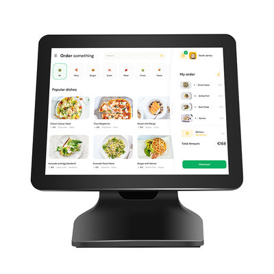 เครื่องบันทึกเงินสด POS หน้าจอสัมผัส Win10 ขนาด 15.6" 8+256GB หน่วยความจำขนาดใหญ่ เครื่อง POS พร้อมหน้าจอแสดงผลลูกค้า 1080P
