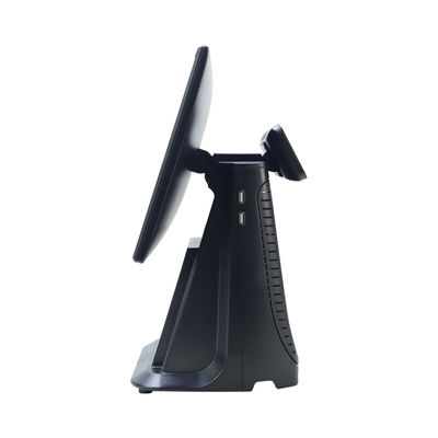 เครื่อง POS หน้าจอสัมผัสขนาด 15.6 นิ้ว ประสิทธิภาพสูง พร้อมโปรเซสเซอร์ I3 All In One สำหรับร้านค้าปลีกซุปเปอร์มาร์เก็ต พร้อมจอแสดงผลลูกค้า