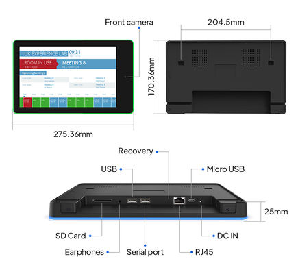 POE NFC แอนดรอยด์ แท็บเล็ต PC OEM 10.1 นิ้ว RK3288 CPU Wall Mount