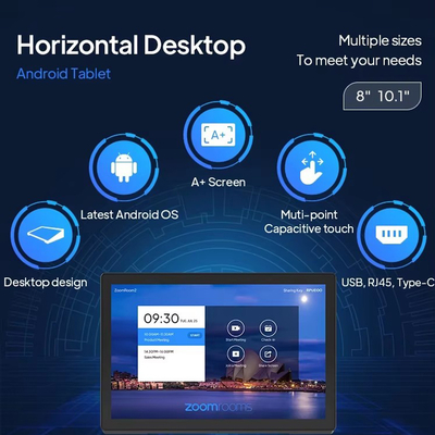 แท็บเล็ตพีซีคอมพิวเตอร์ Android สำหรับตั้งโต๊ะแนวนอนขนาด 10.1 นิ้ว หน้าจอสัมผัส RJ45 POE power เครื่องอ่าน NFC สำหรับธุรกิจอุตสาหกรรม โรงแรม ร้านอาหาร ร้านค้าปลีก ใช้บนโต๊ะ