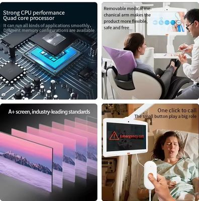 วอล์ดมอนท์ 13.3 นิ้ว บริการแพทย์ แอนดรอยด์ แท็บเล็ต PC หน้าจอสัมผัส wifi 4G POE NFC โทรฟังก์ชันสําหรับคลินิกโรงพยาบาล