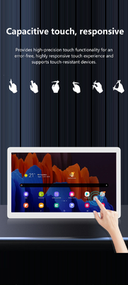 แท็บเล็ตคอมพิวเตอร์พีซี Android 12 ขนาด 24 นิ้ว ติดผนัง POE NFC LCD หน้าจอสัมผัสสำหรับโฆษณาป้ายดิจิทัล