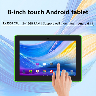 8 นิ้วติดผนังธุรกิจ หน้าจอสัมผัส POE NFC แอนดรอยด์ แท็บเล็ตคอมพิวเตอร์ด้วยแสง LED