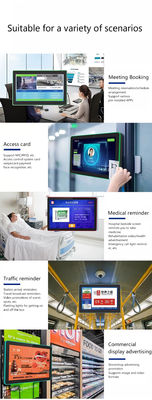 แท็บเล็ต Android ติดผนังขนาด 8 นิ้ว พร้อมระบบสัมผัสแบบคาปาซิทีฟ 10 จุด, PoE และ NFC สำหรับการจองห้องประชุม
