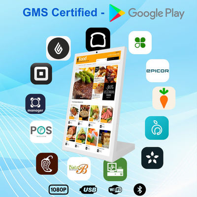 15.6 นิ้ว NFC Retail Tablet ร็อคชิป Quad Core แอนดรอยด์ แท็บเล็ตคอมพิวเตอร์ทรง L ร้านอาหารอื่นๆ