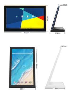 8 นิ้ว L รูปทรงธุรกิจ Kiosk จอสัมผัส แอนดรอยด์ แท็บเล็ต PC บริการลูกค้า Feedback สําหรับโรงแรมร้านอาหาร