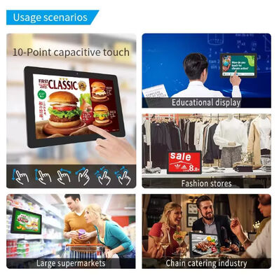 ป้ายเมนูดิจิทัลติดผนังขนาด 24 นิ้ว พร้อมแพลตฟอร์ม Android RK3566 สำหรับร้านอาหารและคาเฟ่