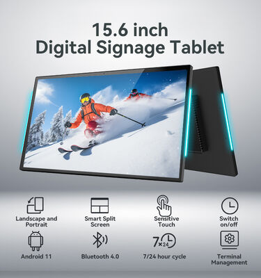 15คอมพิวเตอร์แท็บเล็ตออนไลน์ขนาด.6 นิ้ว Rk3566 quad core Rockchip touch screen ด้านติด LED light bar display สําหรับห้องประชุม