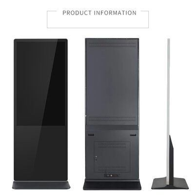 จอแสดงผลโฆษณาดิจิทัล LCD แบบตั้งพื้นขนาด 43 นิ้ว หน้าจอสัมผัส Kiosk อัจฉริยะ เครื่องเล่นโปสเตอร์สำหรับห้างสรรพสินค้า