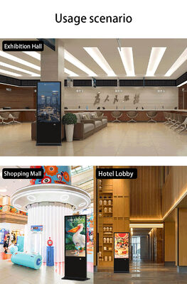 จอแสดงผลโฆษณาดิจิทัล LCD แบบตั้งพื้นขนาด 43 นิ้ว หน้าจอสัมผัส Kiosk อัจฉริยะ เครื่องเล่นโปสเตอร์สำหรับห้างสรรพสินค้า