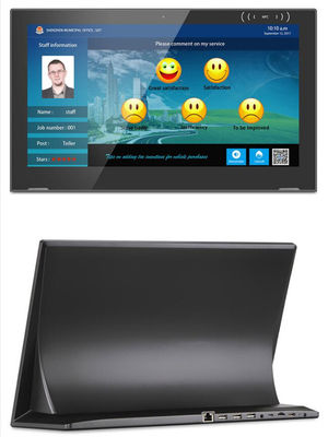 เครื่องทํางาน แอนดรอยด์ แท็บเล็ต pc pos NFC 17.3 นิ้ว 15.6 นิ้ว คิโอสก์โฆษณา IPS HD display
