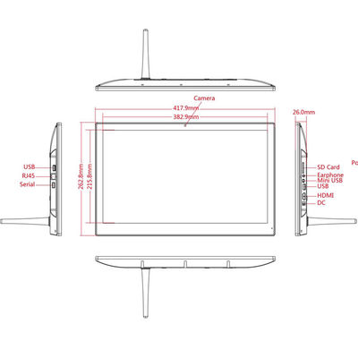 แท็บเล็ต Android ติดผนังขนาด 17.3 นิ้ว RK3399 พร้อมรองรับ POE และหน้าจอสัมผัส Full HD