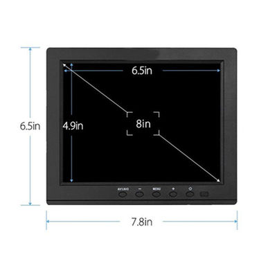 9~36VDC 800x480 8 นิ้ว LCD CCTV Monitor ด้วย BNC AV HDMI USB