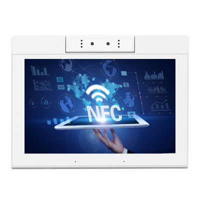 10.1 นิ้ว รูปทรง L RK3566 POE NFC แอนดรอยด์ 11 แท็บเล็ต พีซี เดสคอป แท็บเล็ตสั่งอาหารร้านอาหารสีขาว พร้อมกล้องคู่