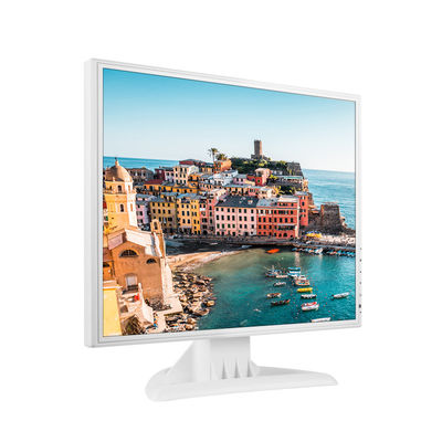 17 นิ้ว LCD โฮปสตาร์ โมเนอร์ 1280 * 1024 สีขาว AV Inputs