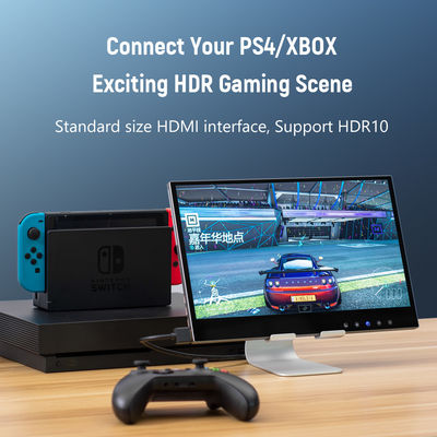 1080P HDR 5ms มอนิเตอร์จอสัมผัสไร้สายพกพา พร้อมภาพเต็ม 178 °