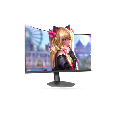 ดํา Desktop 2ms 1080p 60hz โมเนอร์โค้ง / มอนิเตอร์ PC LCD