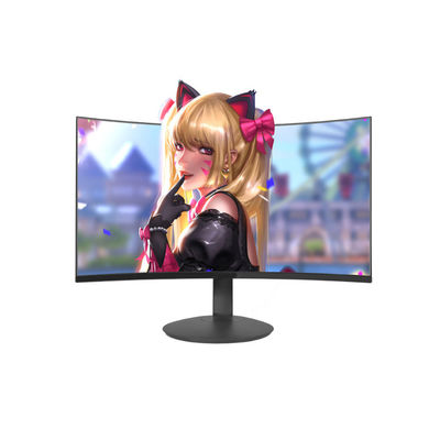 ดํา Desktop 2ms 1080p 60hz โมเนอร์โค้ง / มอนิเตอร์ PC LCD
