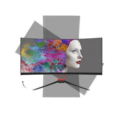 มอนิเตอร์เกมพีซีโค้ง 1080P แบบไม่มีกรอบ HDMI VGA 75Hz 30inch
