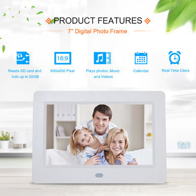 มีหลายภาษา 7 นิ้ว LCD ภาพดิจิตอลกรอบ 250cdm2 ด้วยอัตโนมัติ Slideshow